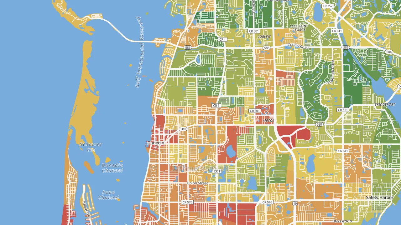 34698, FL Map of Theft Rates