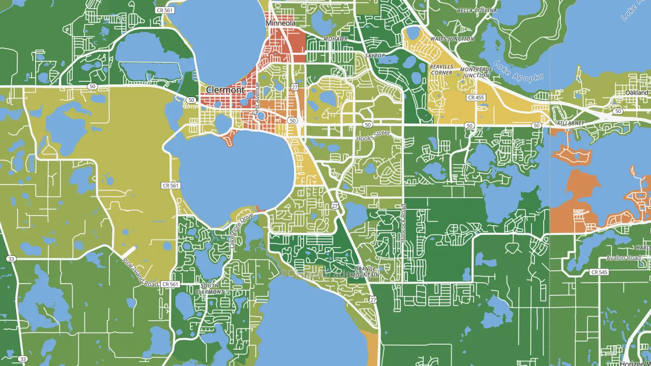 34711, FL Map of Theft Rates