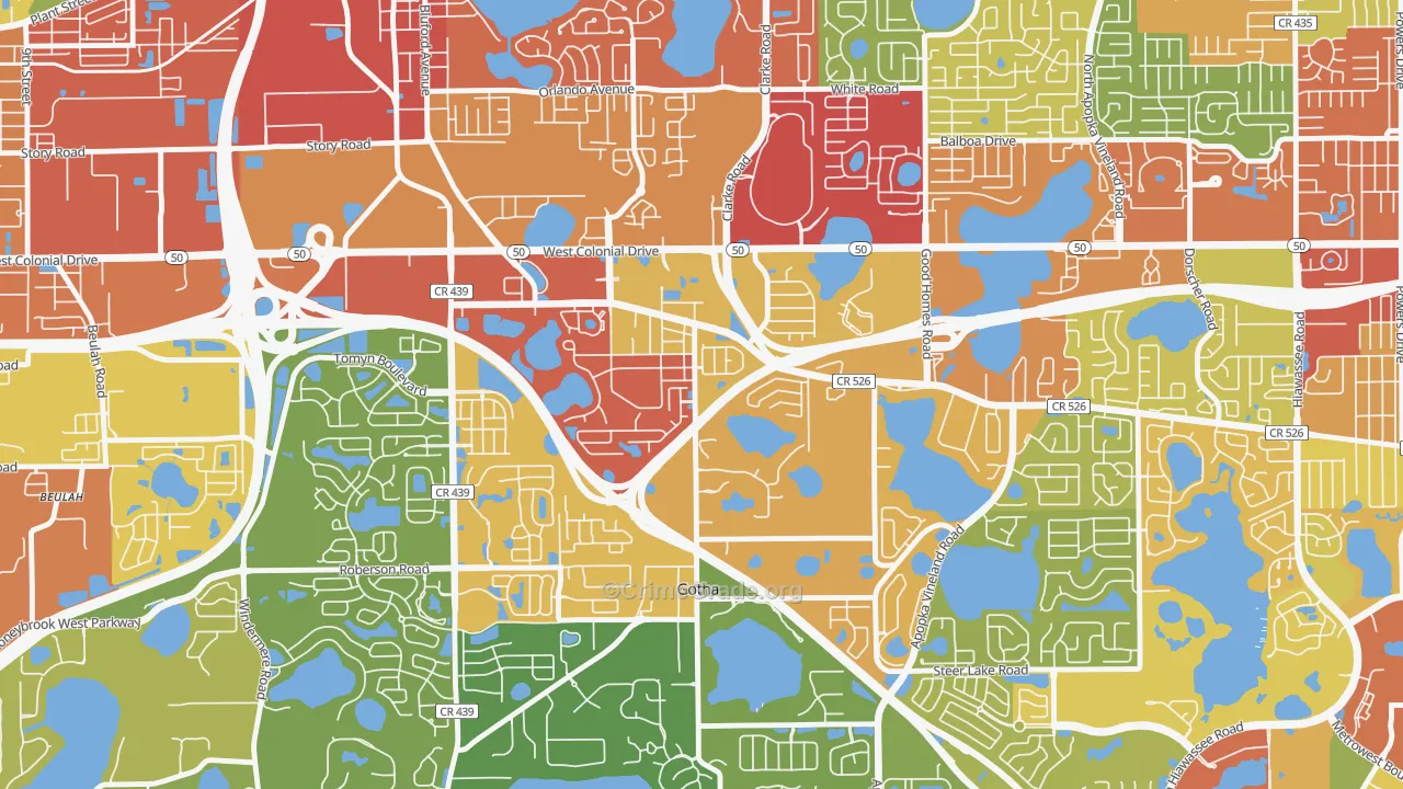 34734, FL Map of Theft Rates