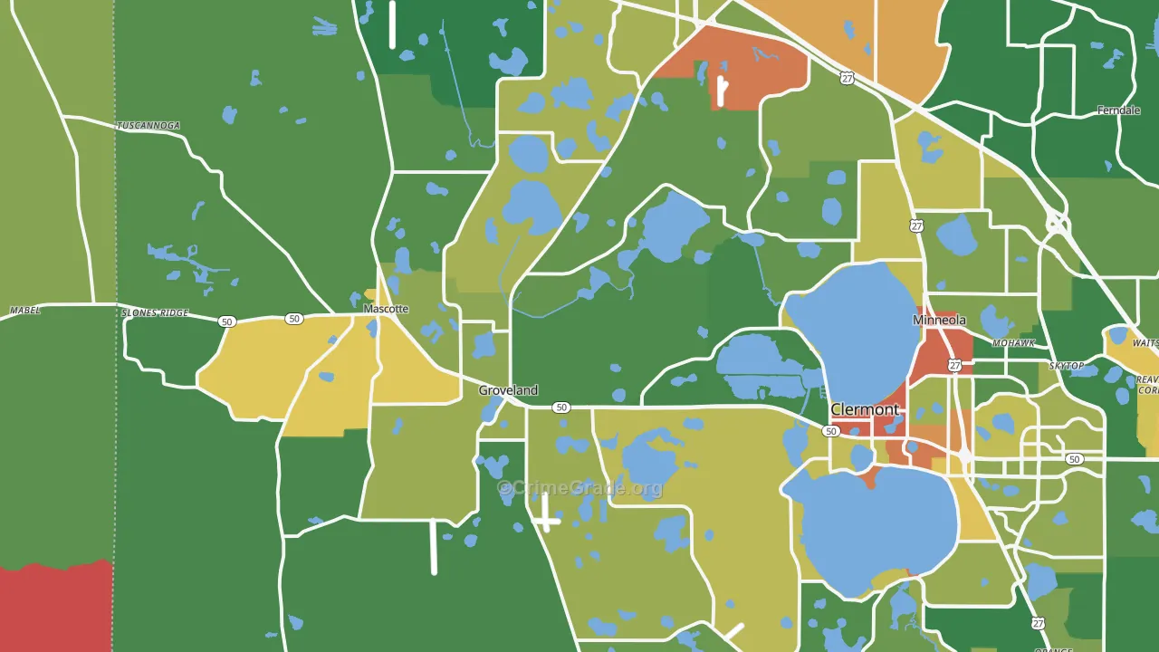 34736, FL Map of Theft Rates