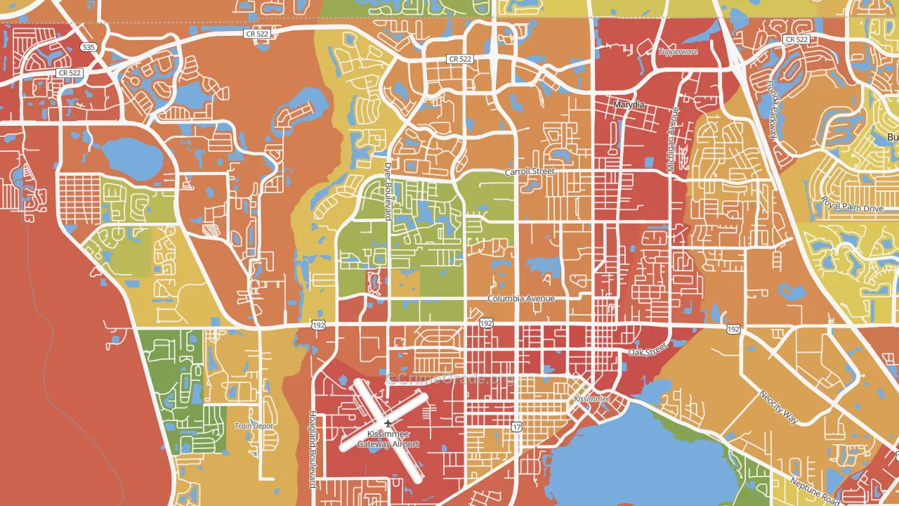 34741, FL Map of Theft Rates