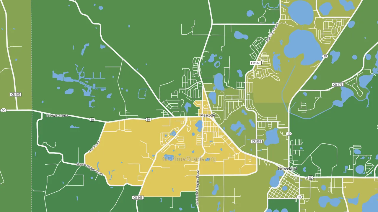 34753, FL Map of Theft Rates