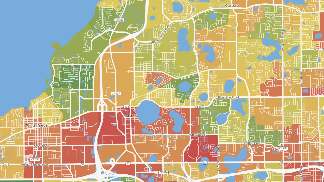 34761, FL Map of Theft Rates