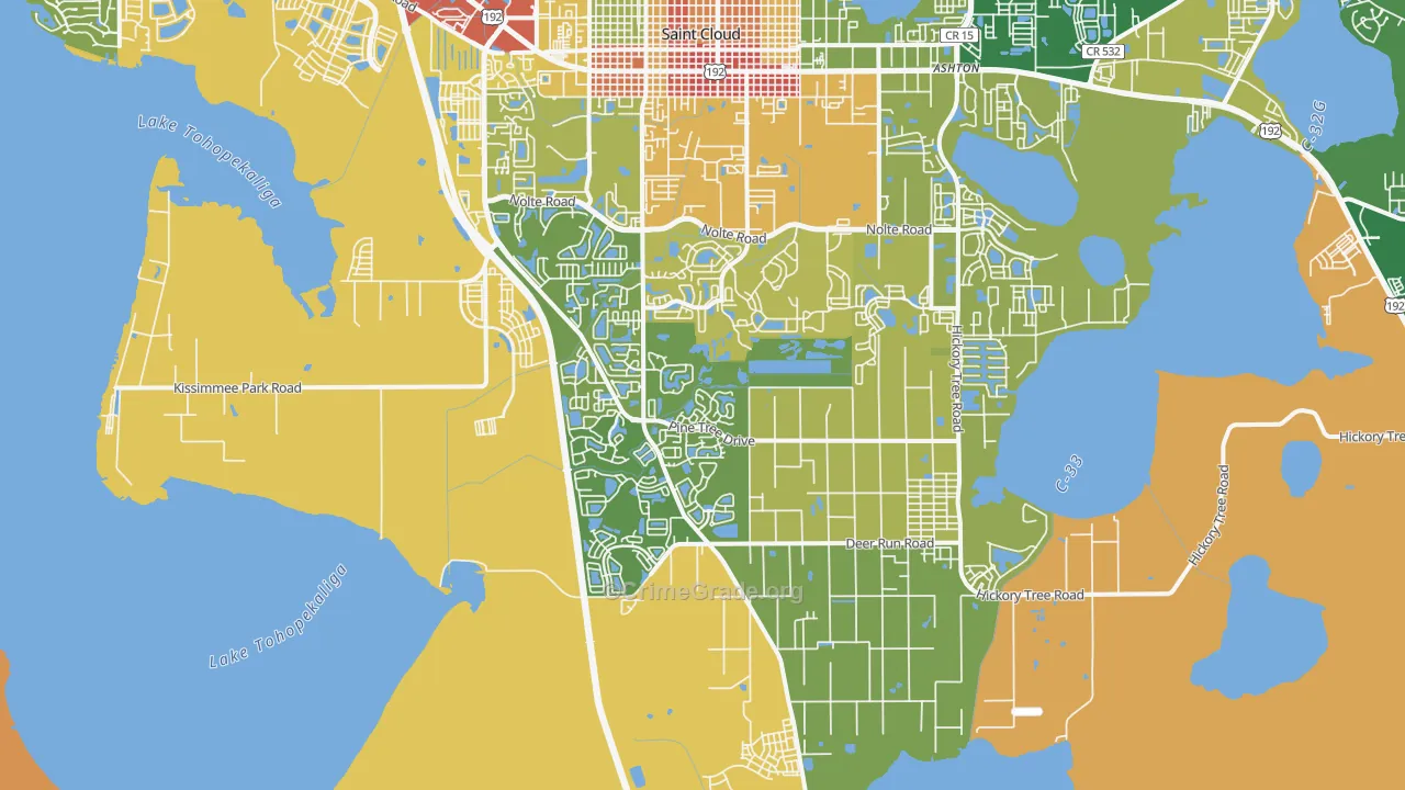 34772, FL Map of Theft Rates