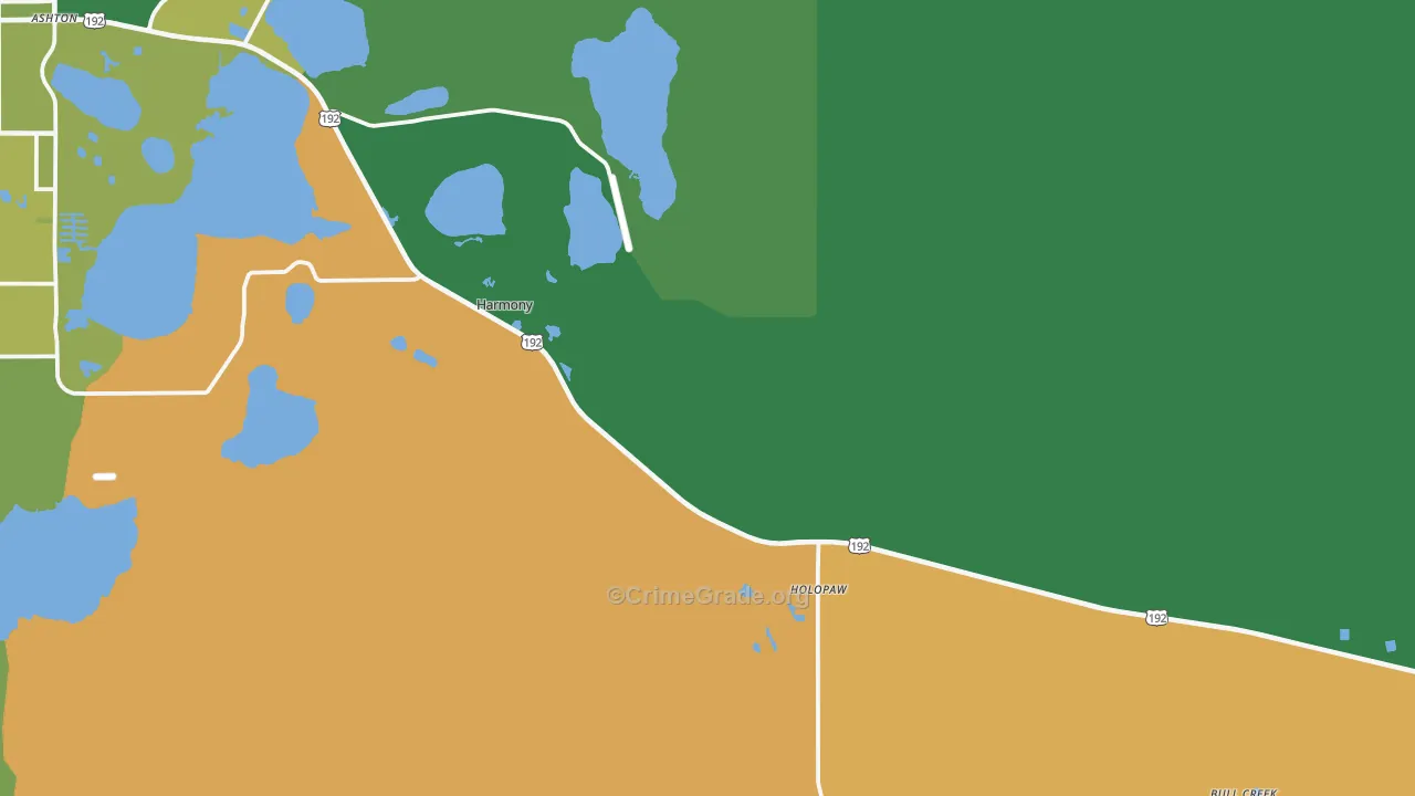 34773, FL Map of Theft Rates