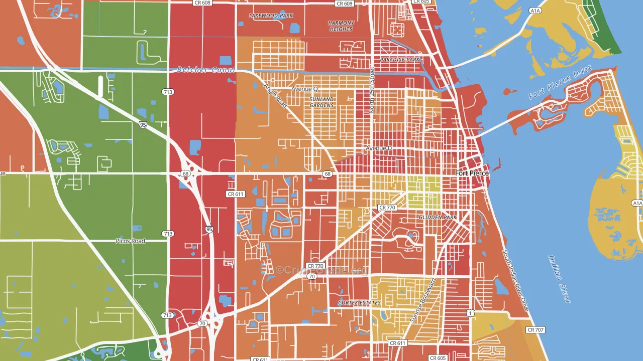 34947, FL Map of Theft Rates