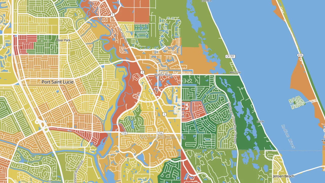34952, FL Map of Theft Rates