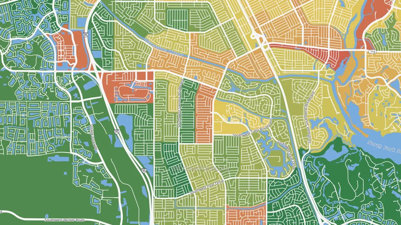 34953, FL Map of Theft Rates