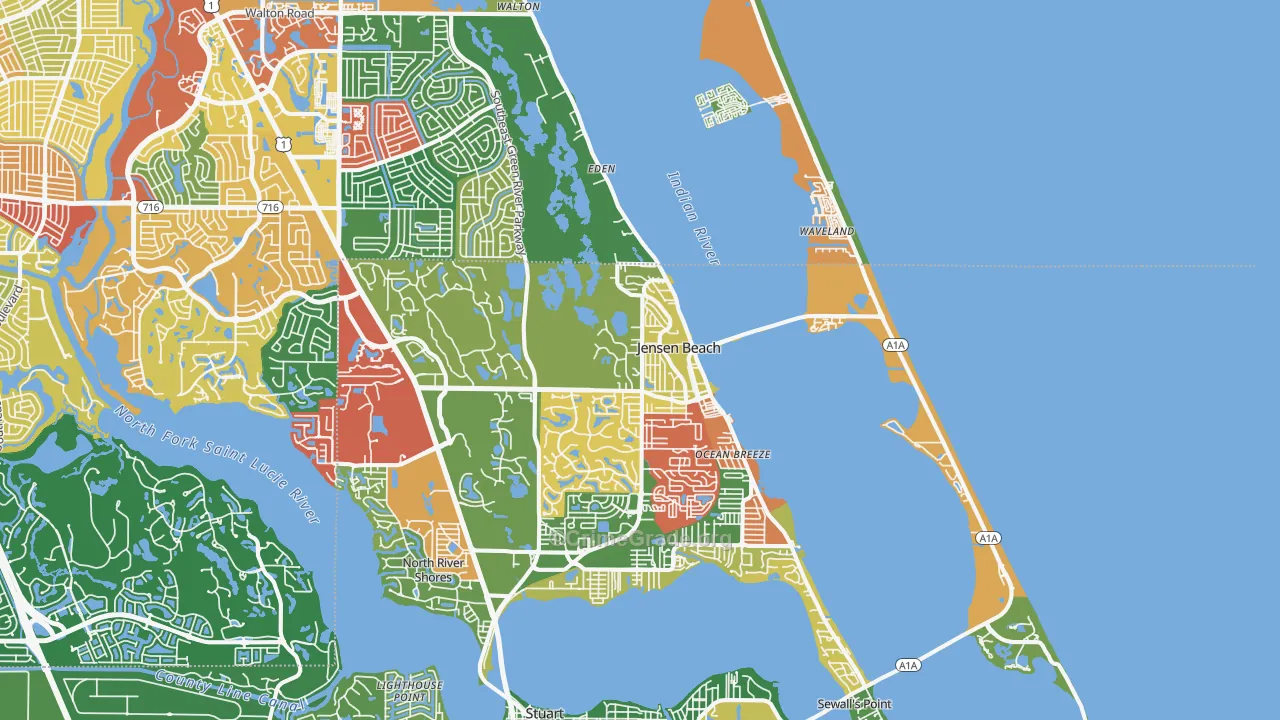 34957, FL Map of Theft Rates