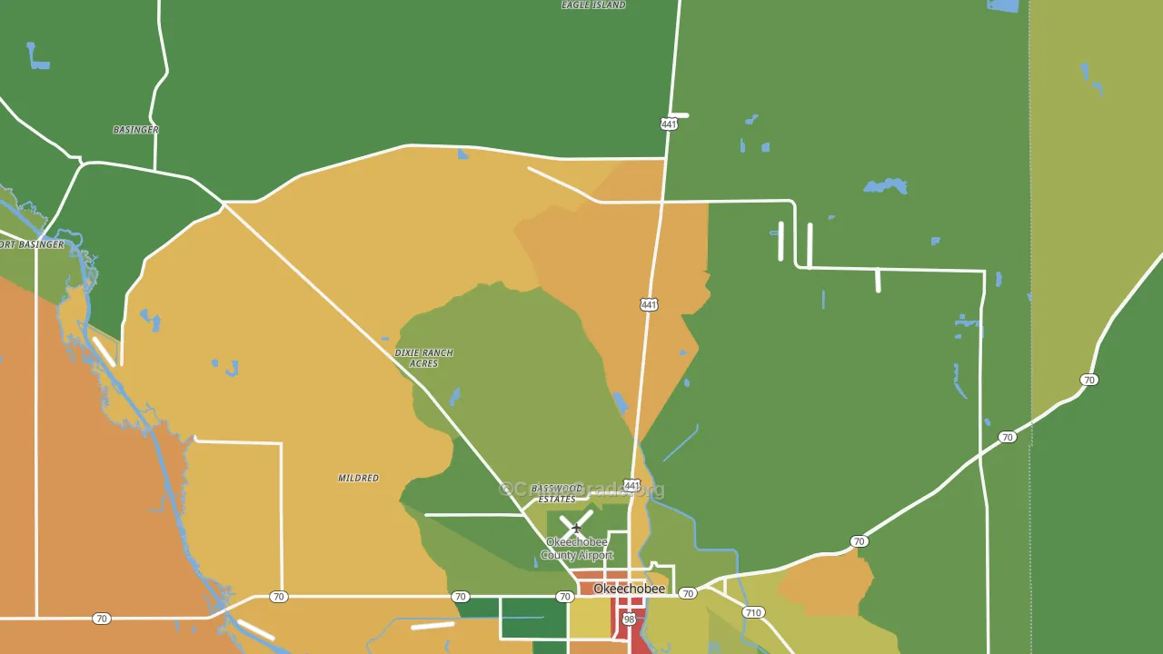 34972, FL Map of Theft Rates