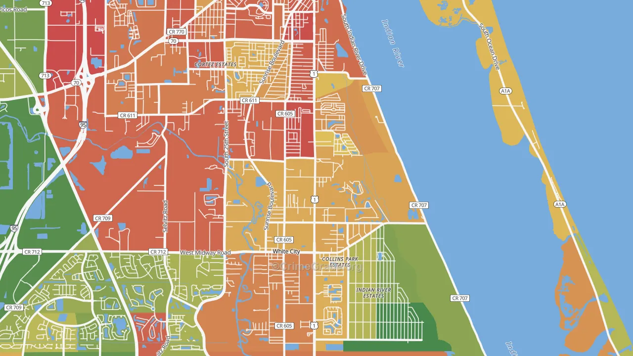 34982, FL Map of Theft Rates
