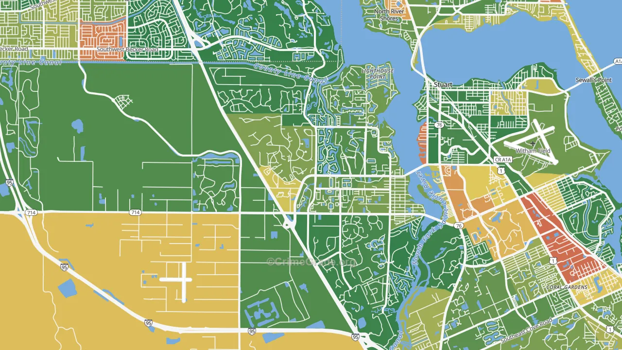 34990, FL Map of Theft Rates