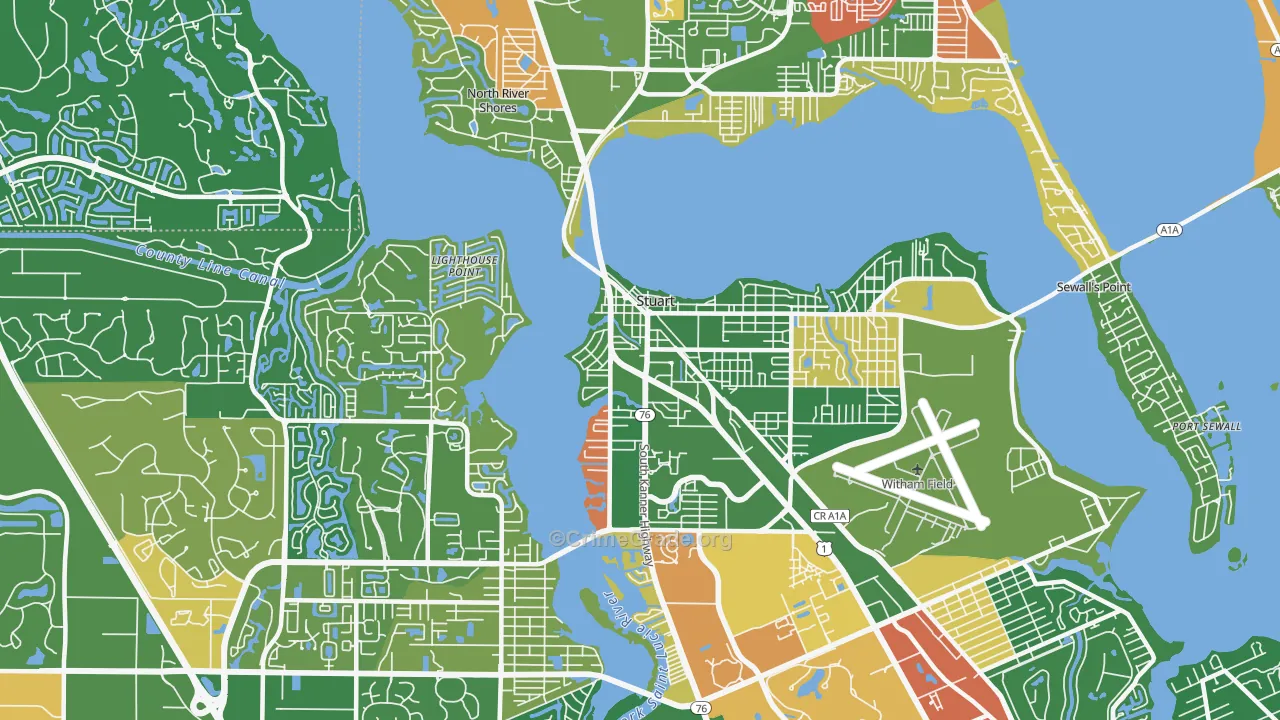 34994, FL Map of Theft Rates