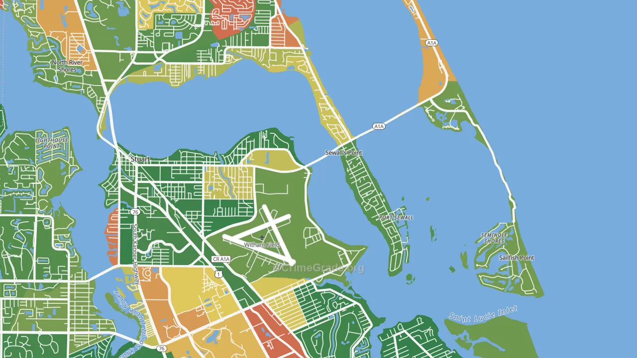 34996, FL Map of Theft Rates