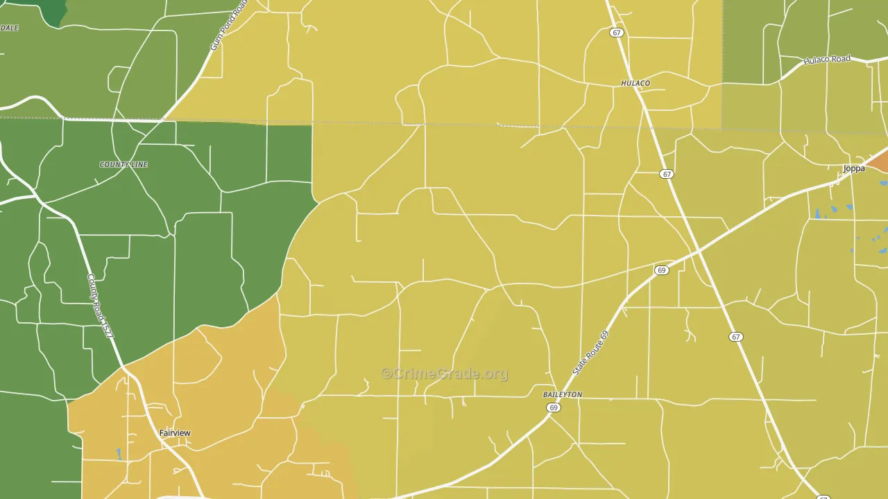 35019, AL Map of Theft Rates