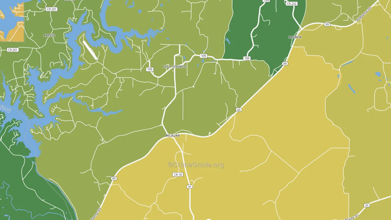 35033, AL Map of Theft Rates