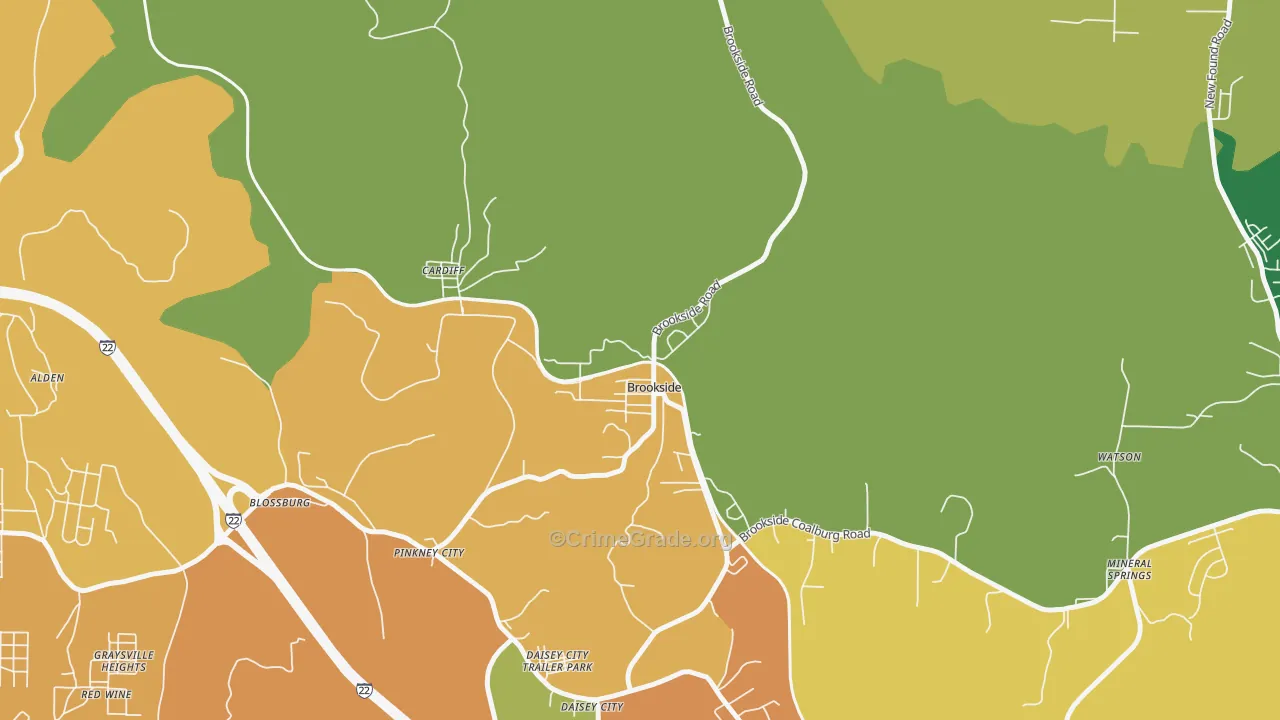 35036, AL Map of Theft Rates