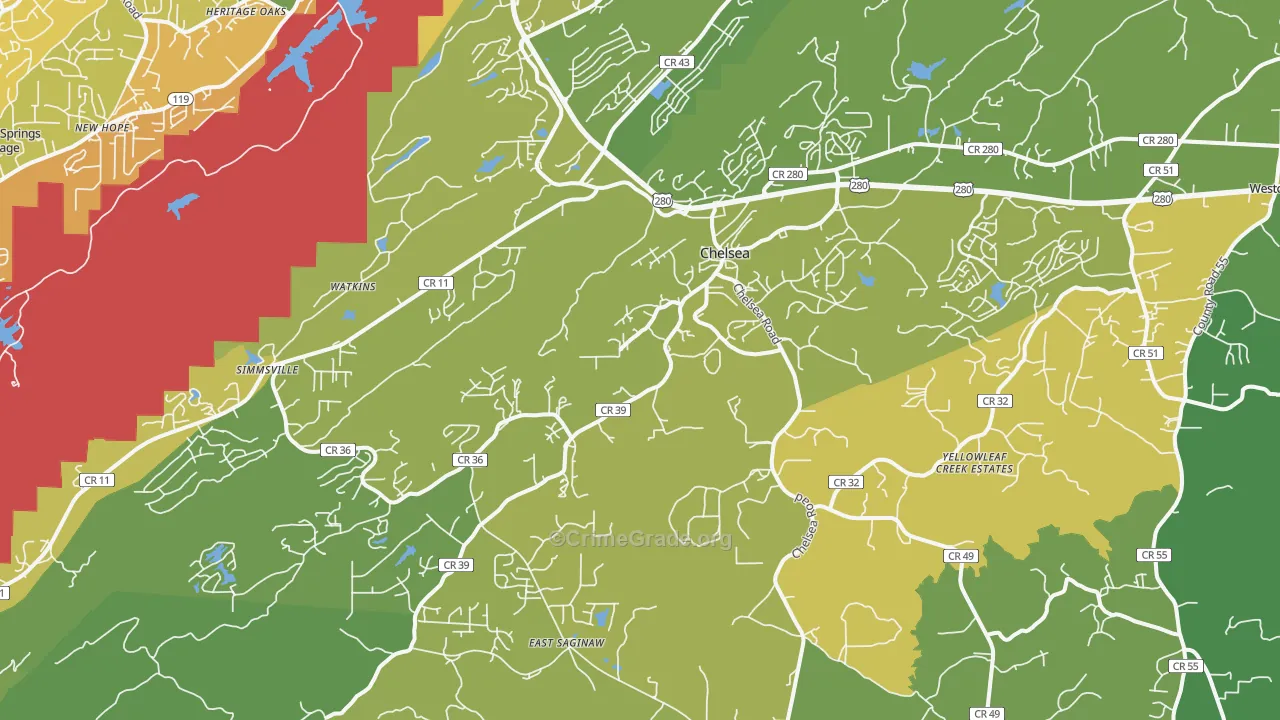 35043, AL Map of Theft Rates