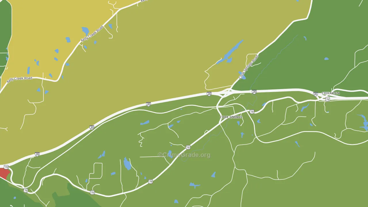 35052, AL Map of Theft Rates