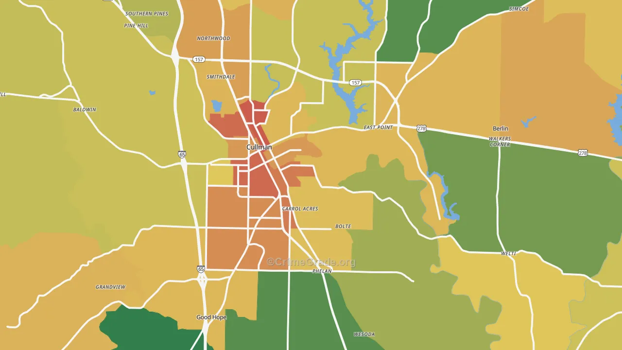 35055, AL Map of Theft Rates