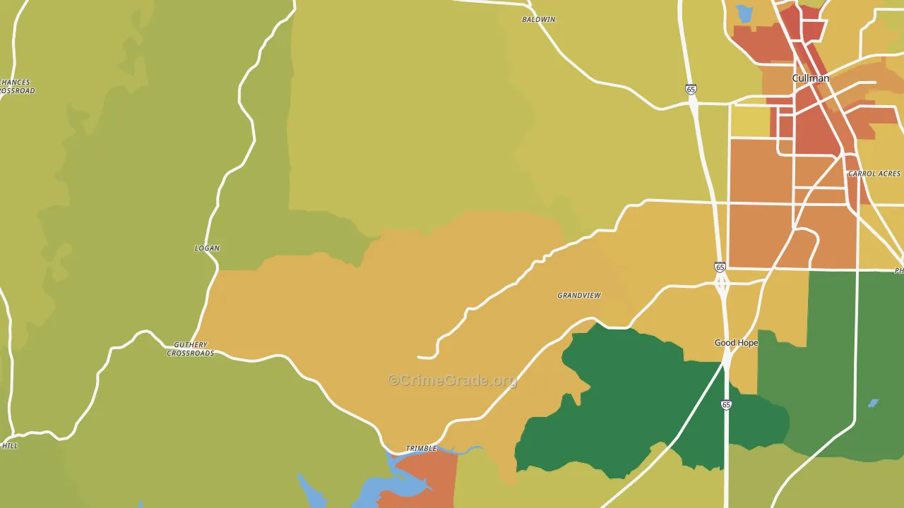 35057, AL Map of Theft Rates