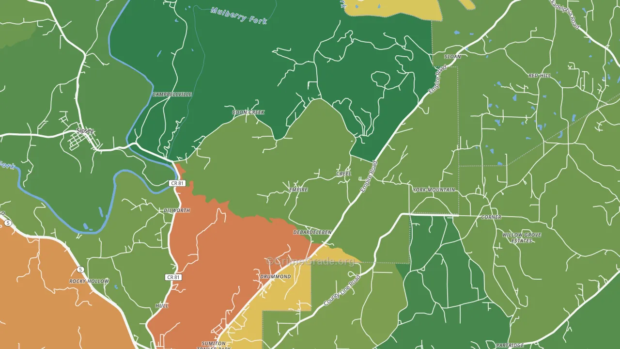 35063, AL Map of Theft Rates