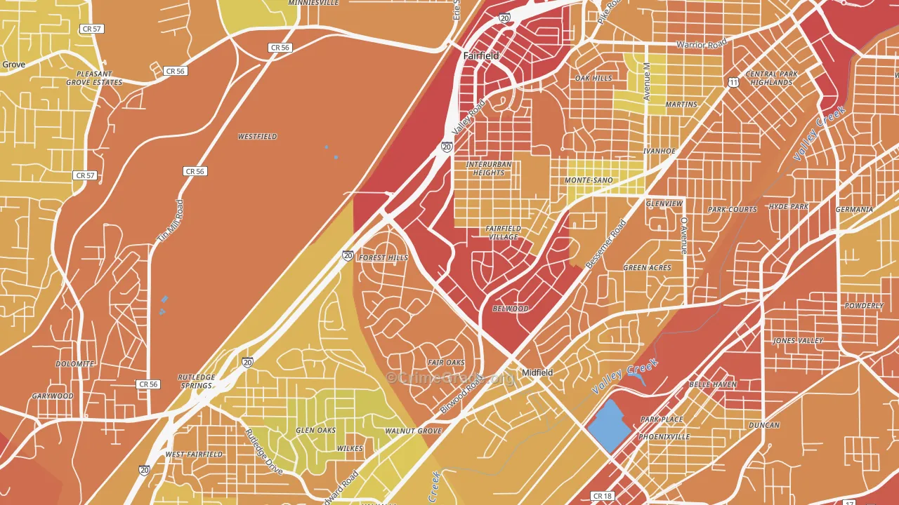 35064, AL Map of Theft Rates