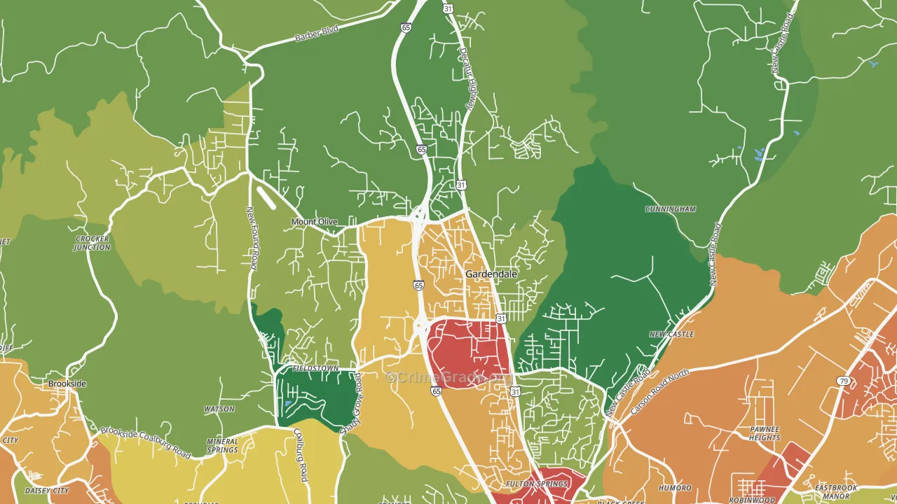 35071, AL Map of Theft Rates