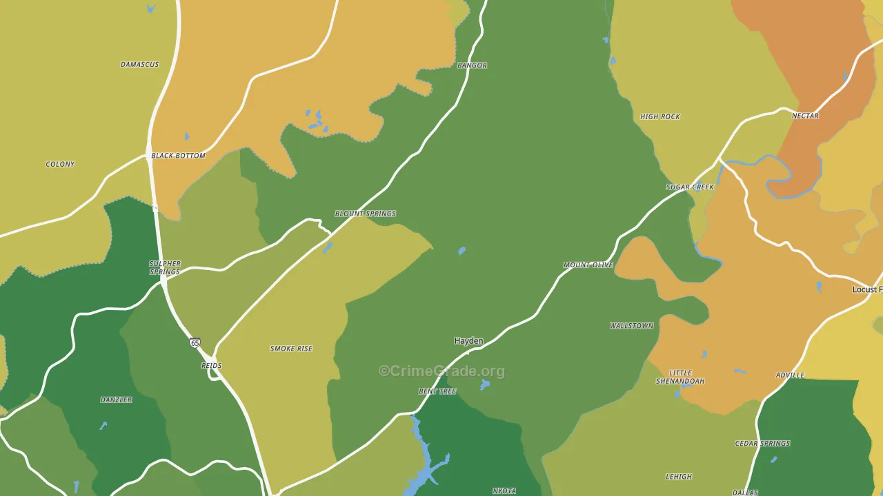 35079, AL Map of Theft Rates