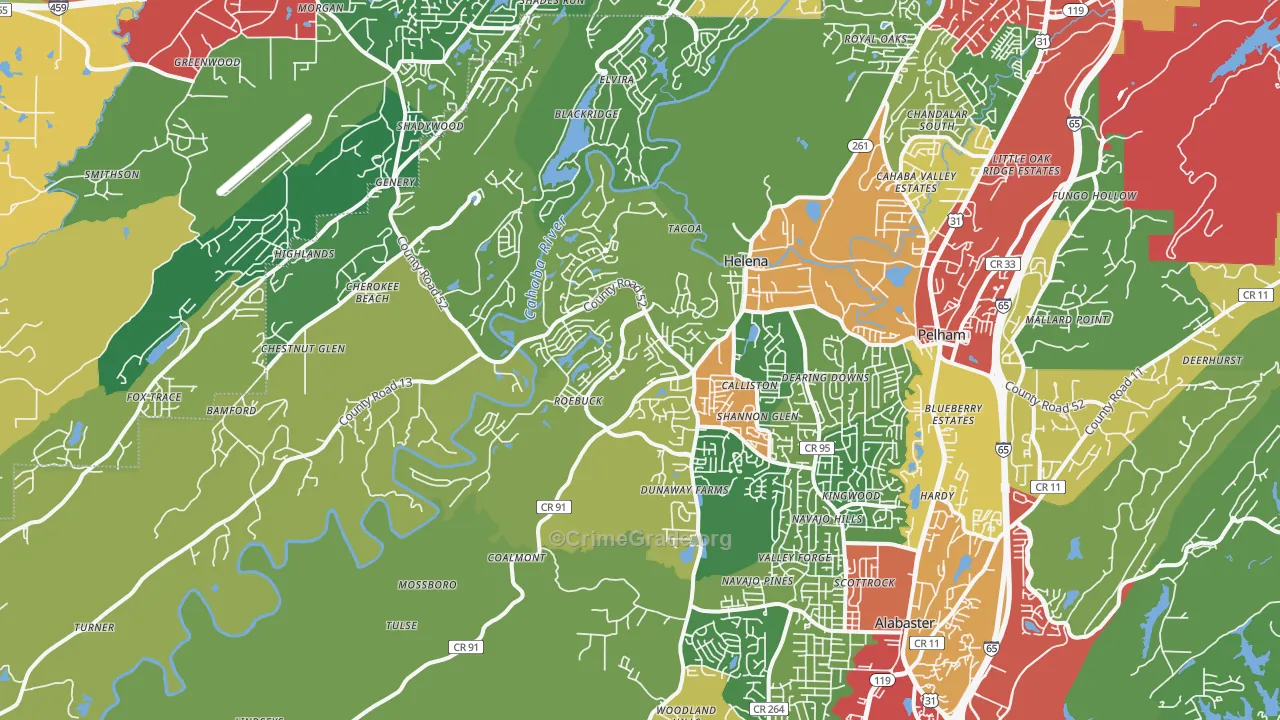 35080, AL Map of Theft Rates
