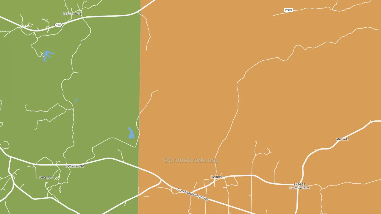35082, AL Map of Theft Rates