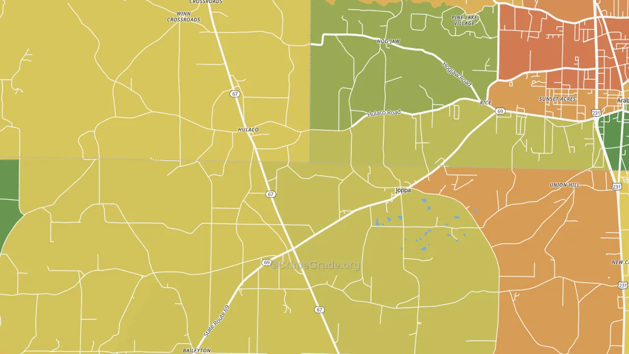 35087, AL Map of Theft Rates