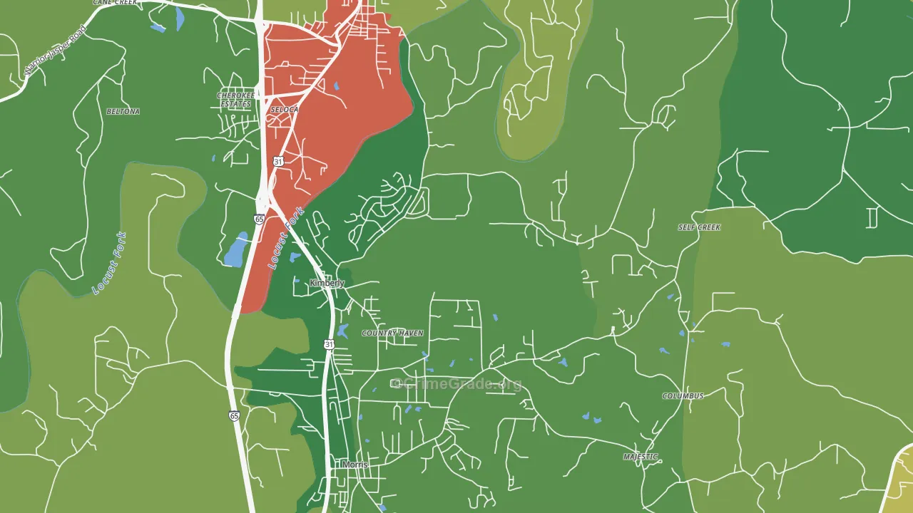 35091, AL Map of Theft Rates