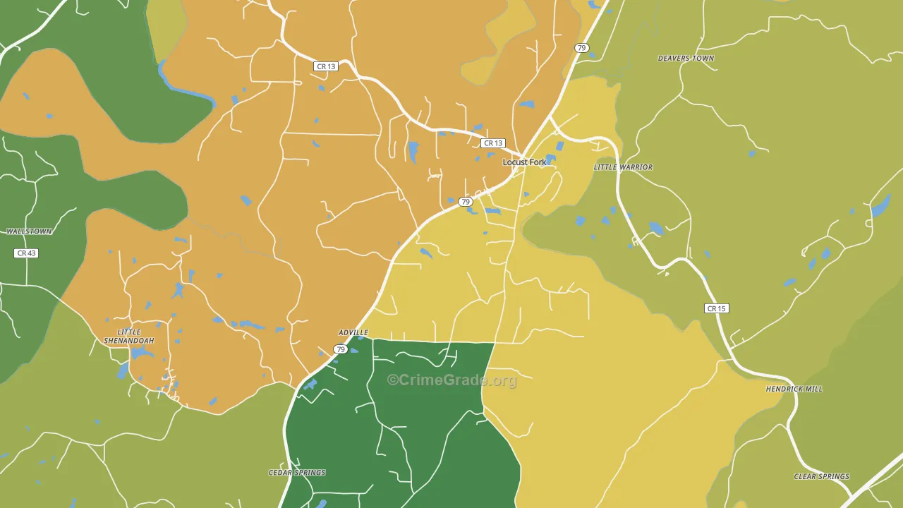 35097, AL Map of Theft Rates