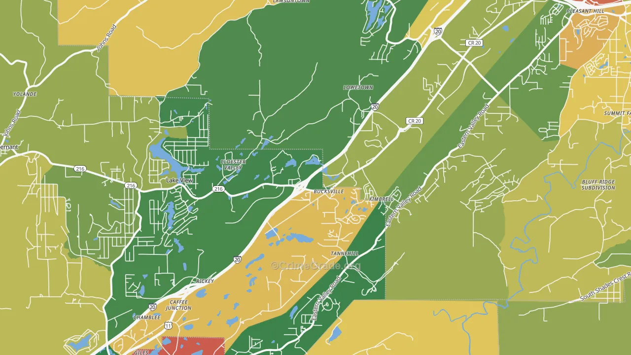 35111, AL Map of Theft Rates