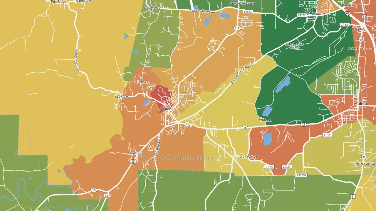 35115, AL Map of Theft Rates