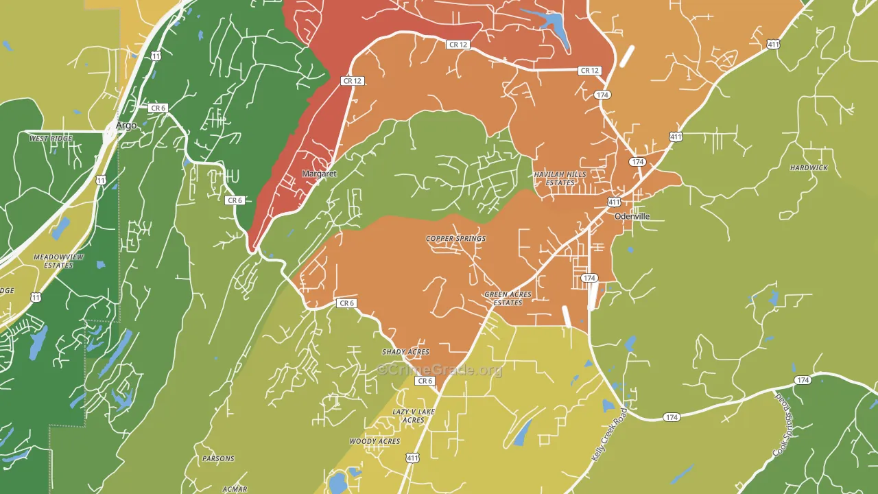 35120, AL Map of Theft Rates