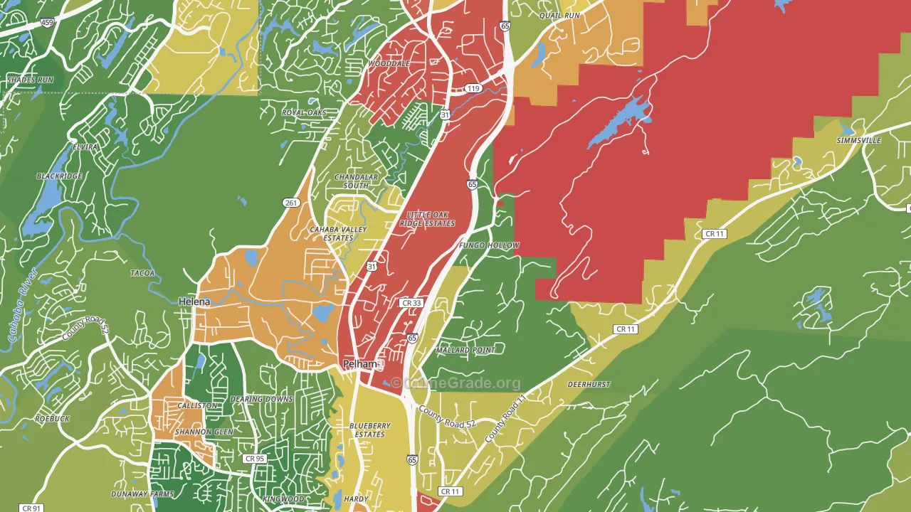 35124, AL Map of Theft Rates