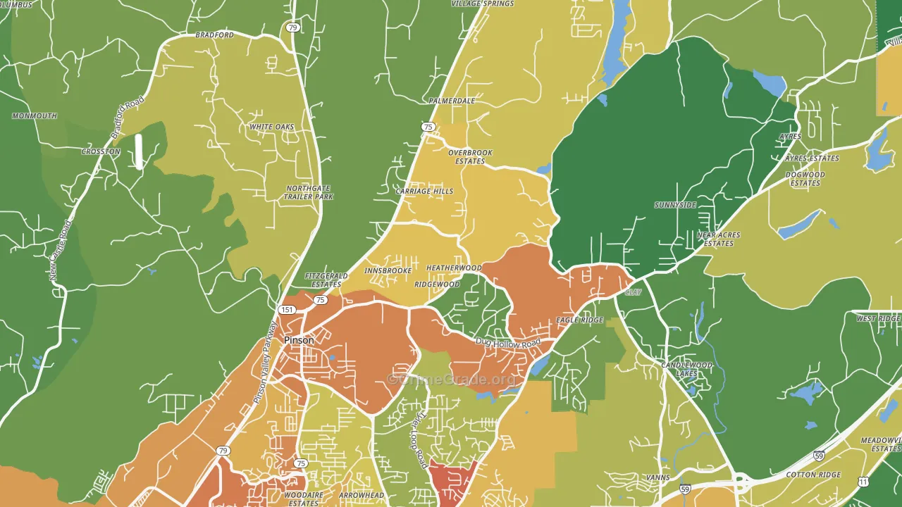 35126, AL Map of Theft Rates