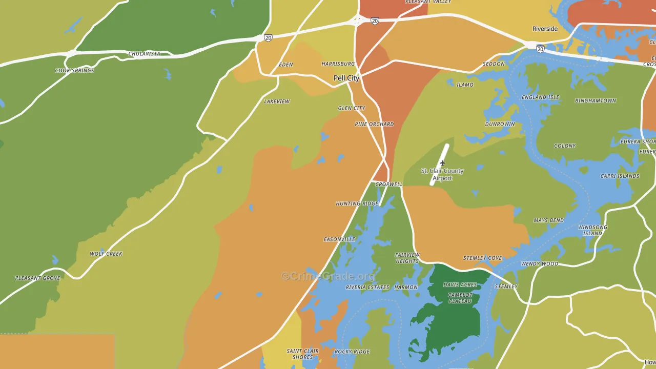 35128, AL Map of Theft Rates