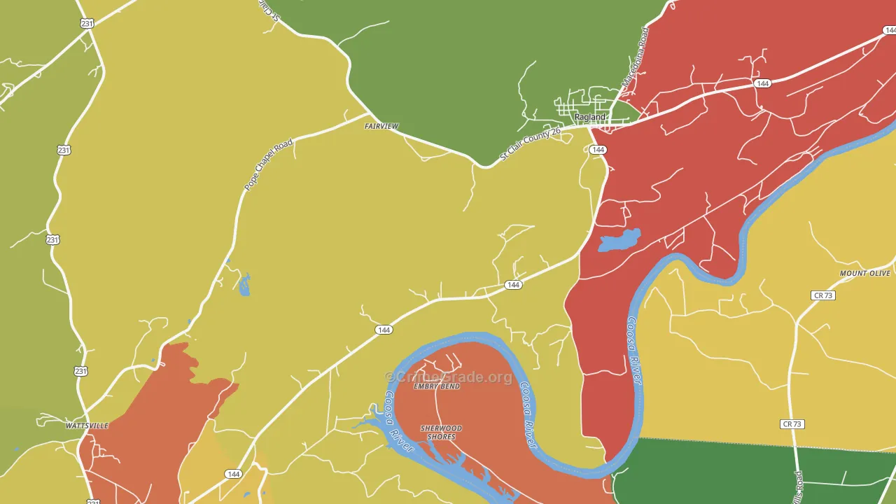 35131, AL Map of Theft Rates