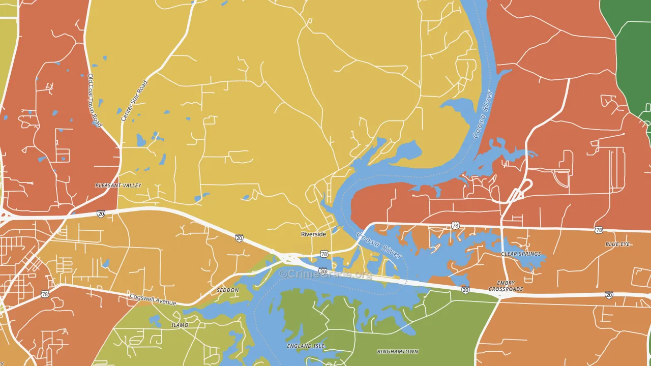 35135, AL Map of Theft Rates