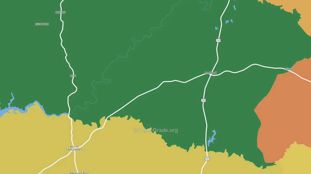 35136, AL Map of Theft Rates