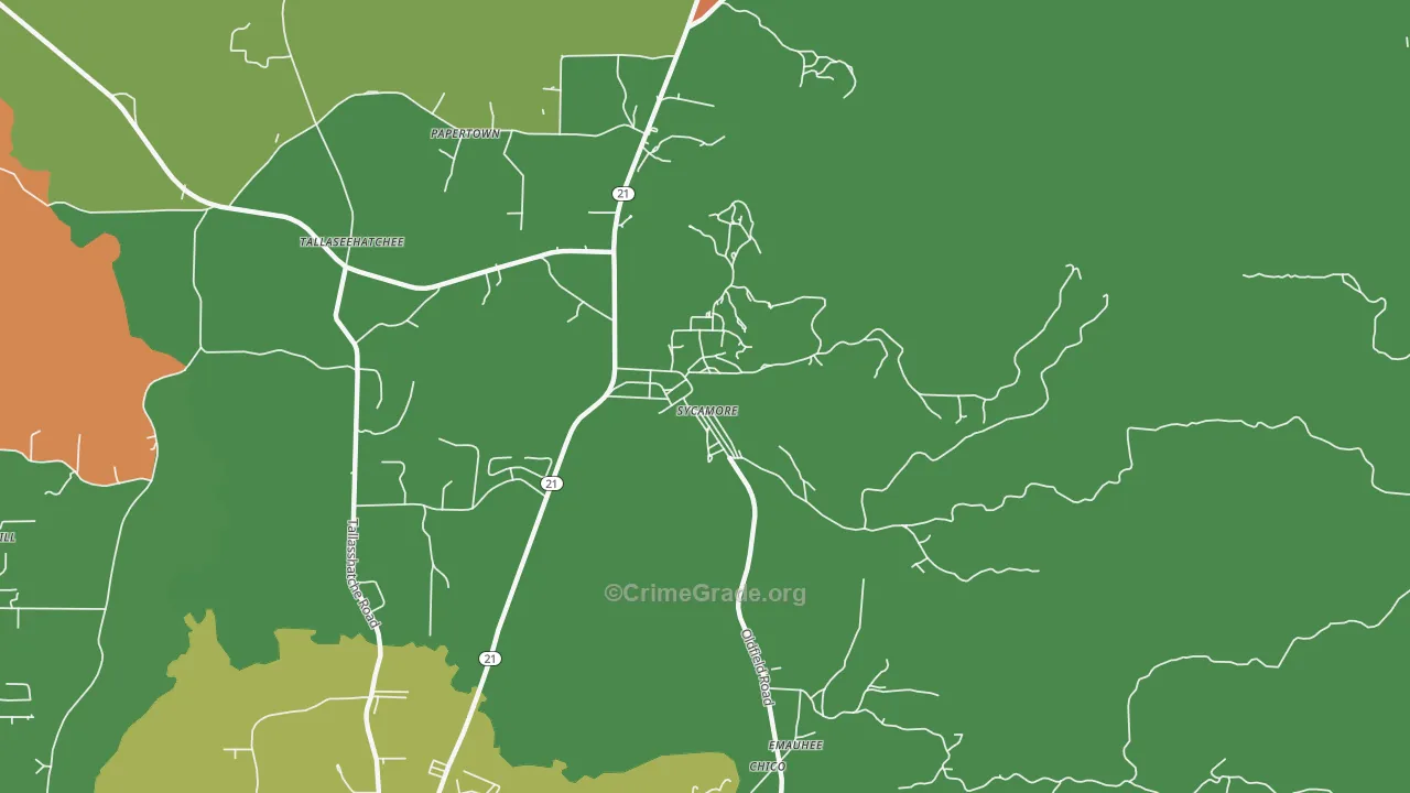 35149, AL Map of Theft Rates