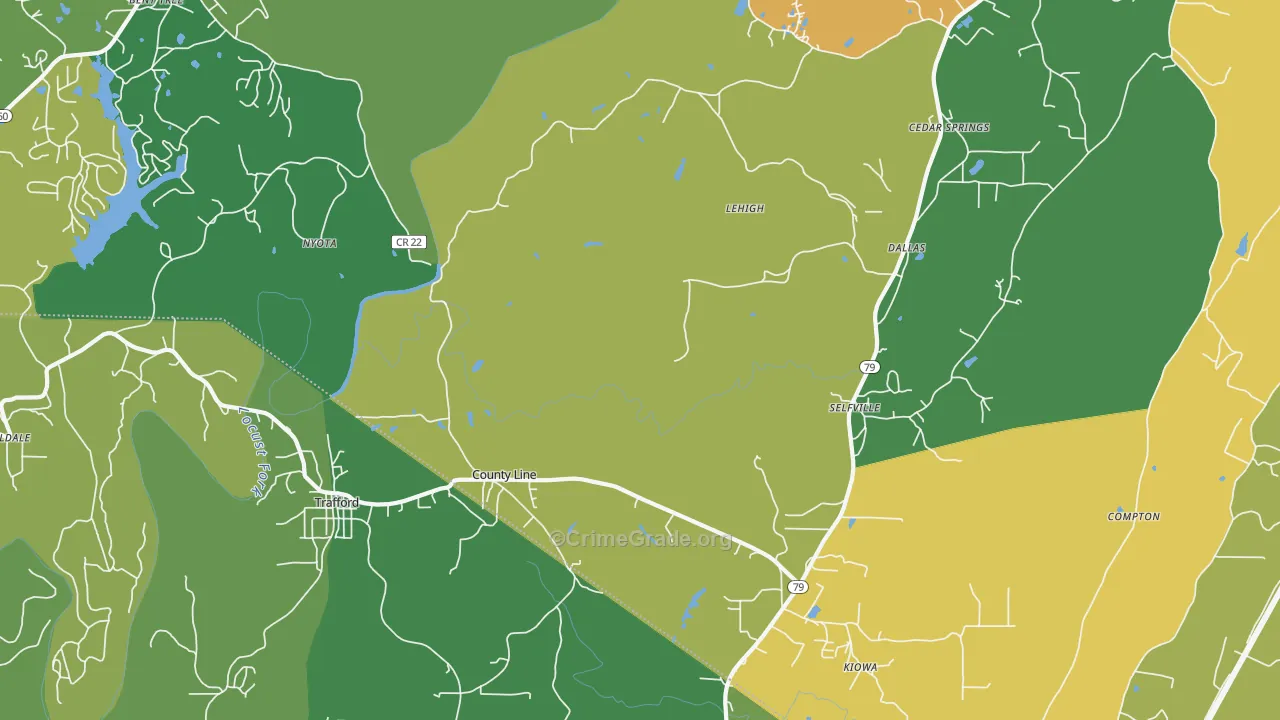 35172, AL Map of Theft Rates