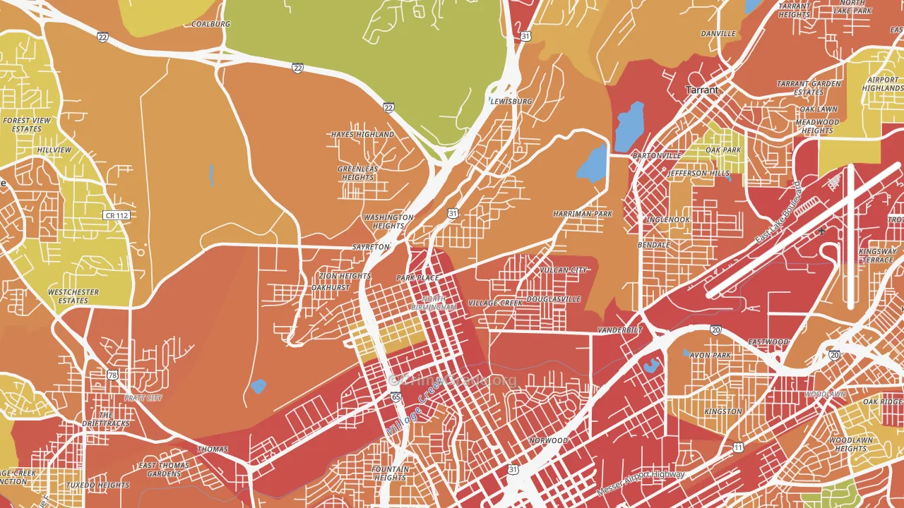 35207, AL Map of Theft Rates
