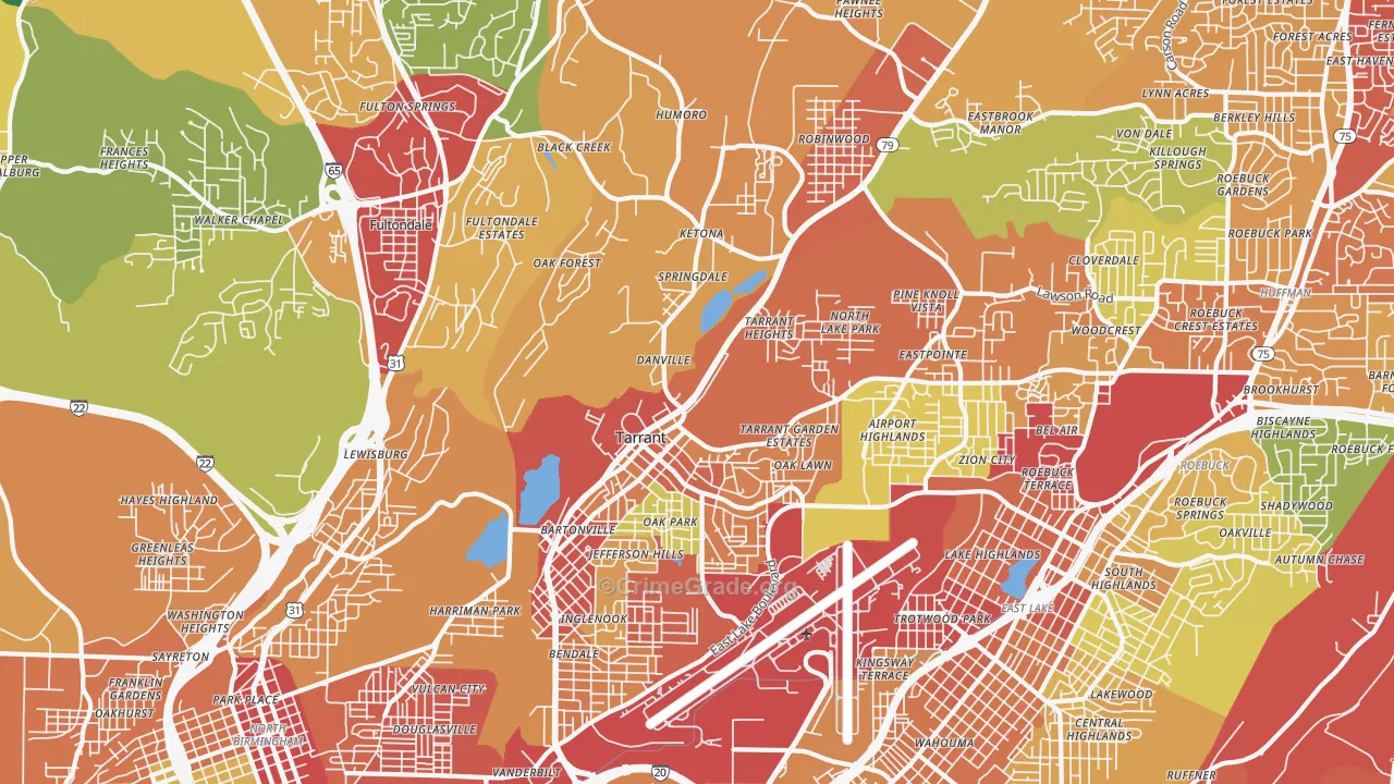 35217, AL Map of Theft Rates