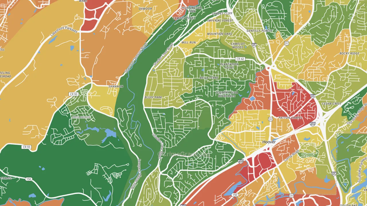 35226, AL Map of Theft Rates