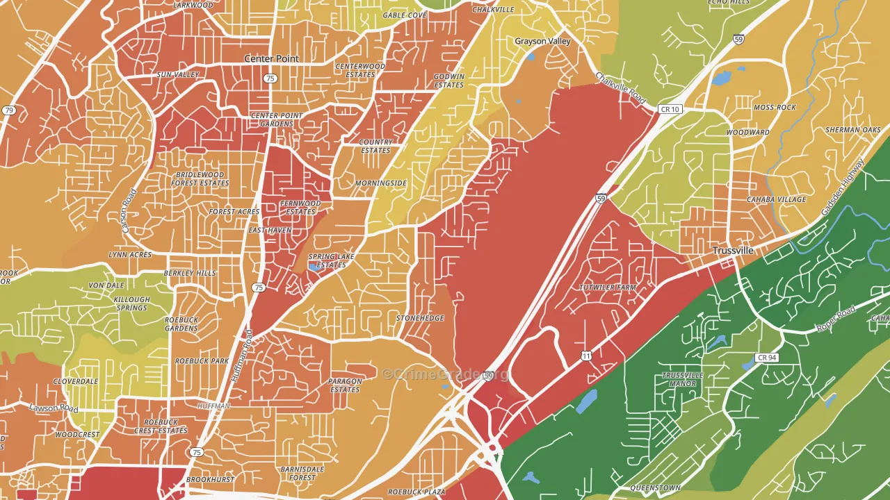 35235, AL Map of Theft Rates