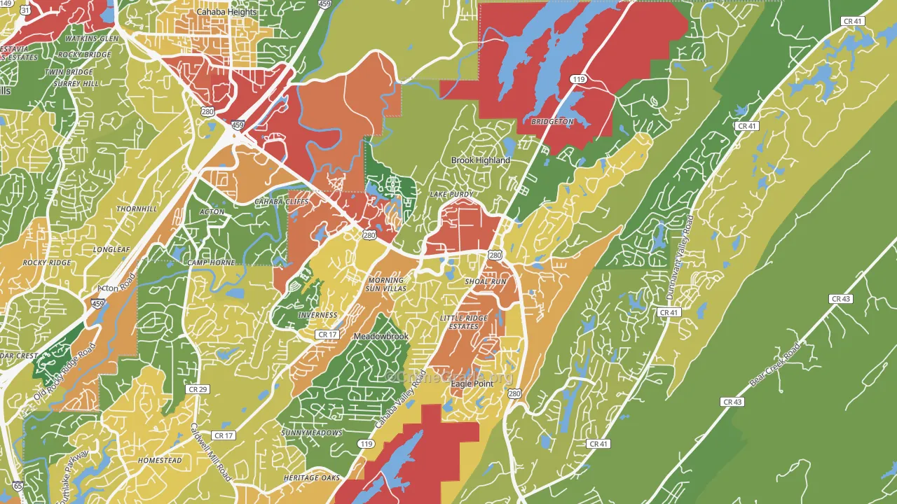 35242, AL Map of Theft Rates